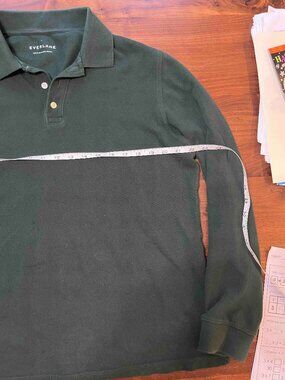 Everlane Polo, Men's Large, Dar Green